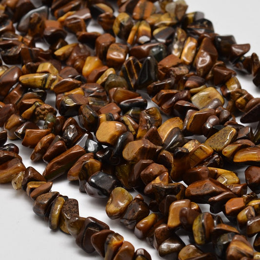 Tiger Eye Gemstone Chip Bead