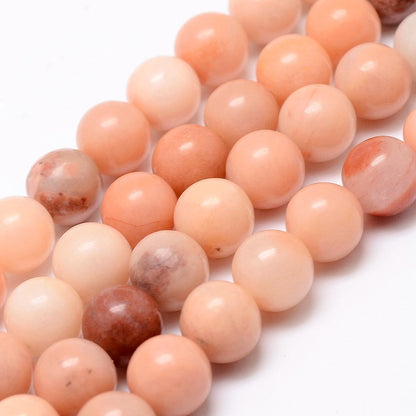 Perle de pierre gemme d'aventurine rose