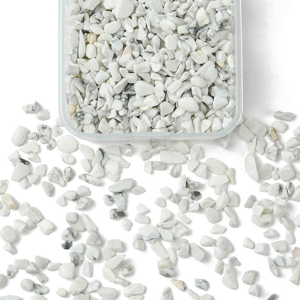 Howlite Gemstone Chip Beads No Hole 50g
