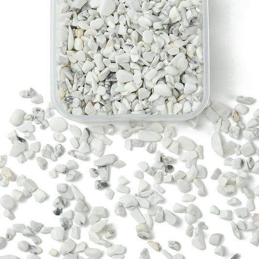 Howlite Gemstone Chip Beads No Hole 50g