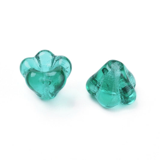 Czech Glass Bell Flower Mixed 50pc