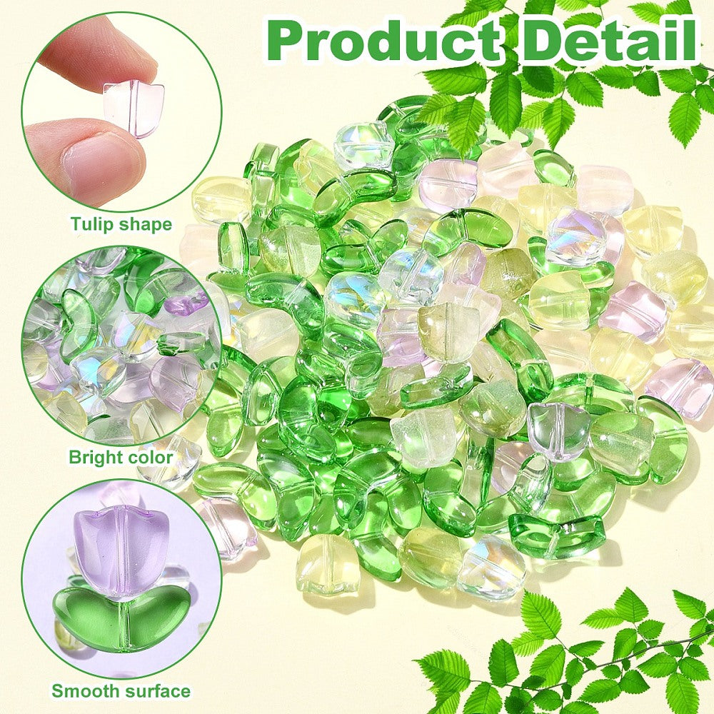 Glass Tulip Bead Mixed 50pc - Alberta Bead Store