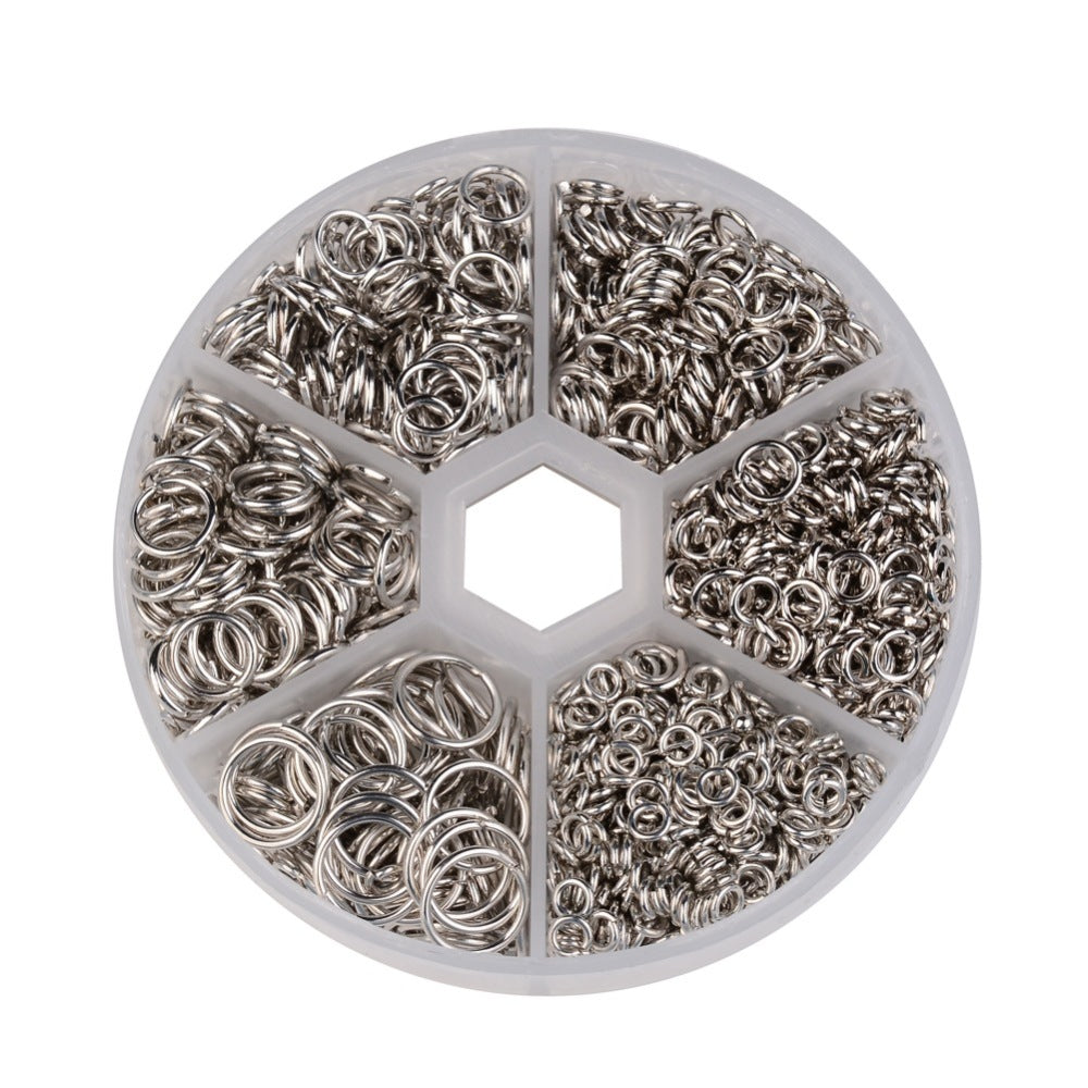 Jump Ring Platinum Color Mixed Sizes 1 box - Alberta Bead Store