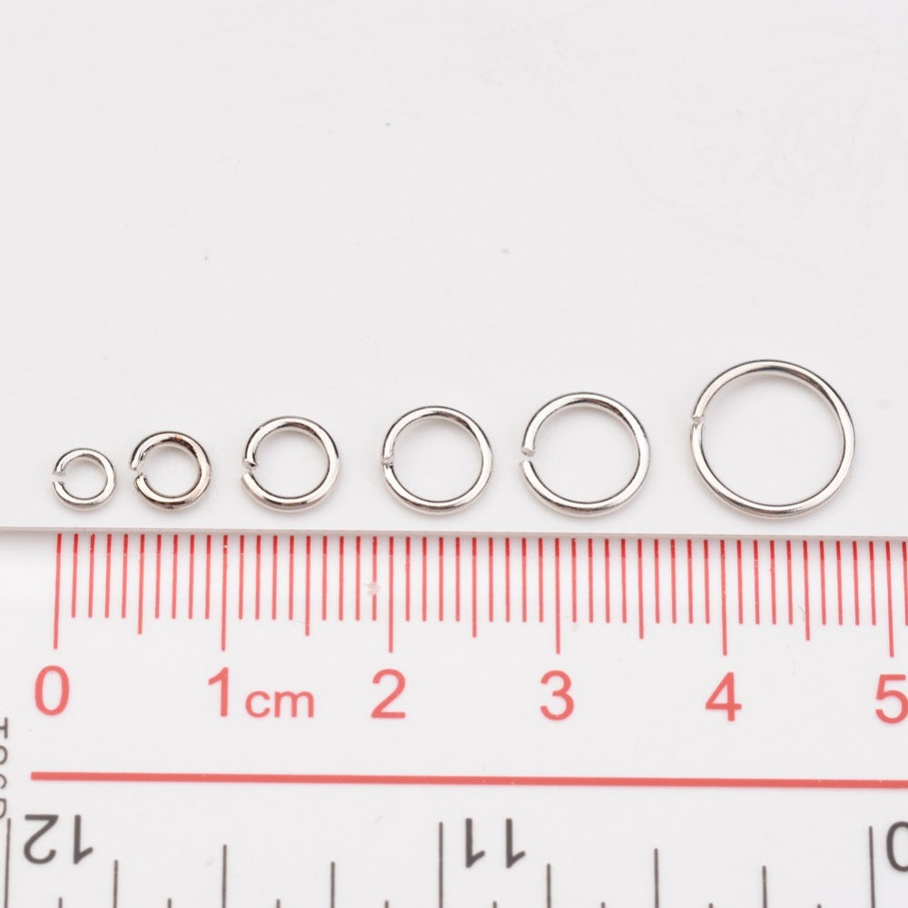 Jump Ring Platinum Color Mixed Sizes 1 box - Alberta Bead Store