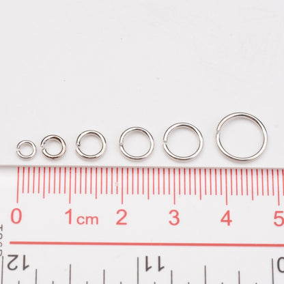 Jump Ring Platinum Color Mixed Sizes 1 box - Alberta Bead Store