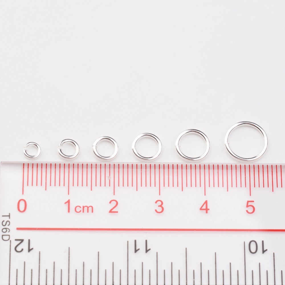 Jump Ring Silver Color Mixed Sizes 1 box