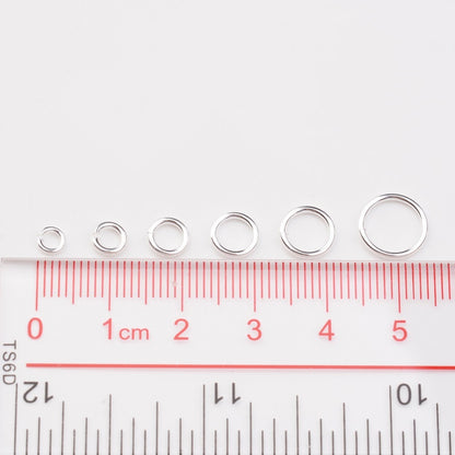 Jump Ring Silver Color Mixed Sizes 1 box