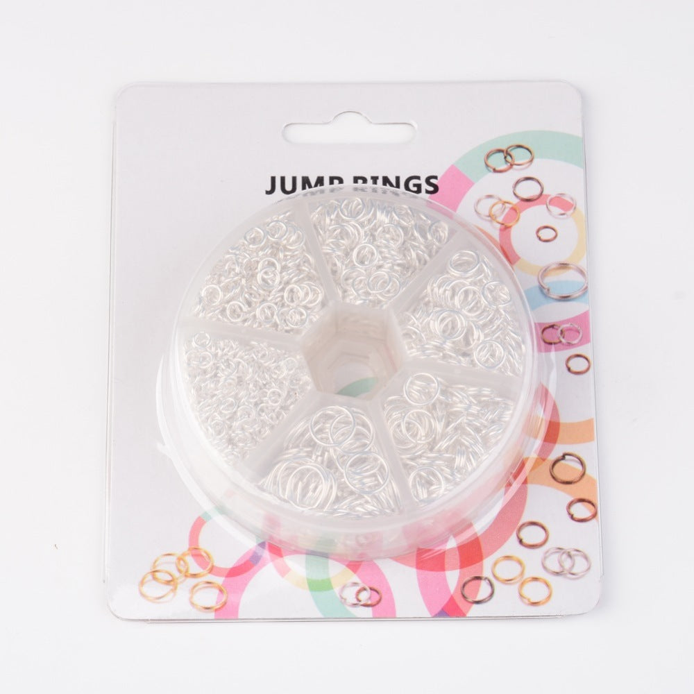 Jump Ring Silver Color Mixed Sizes 1 box
