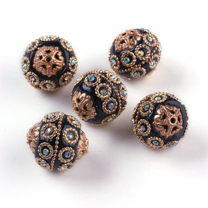 Indonesia Bead Black/Gold