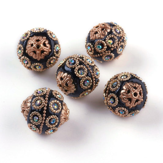 Indonesia Bead Black/Gold