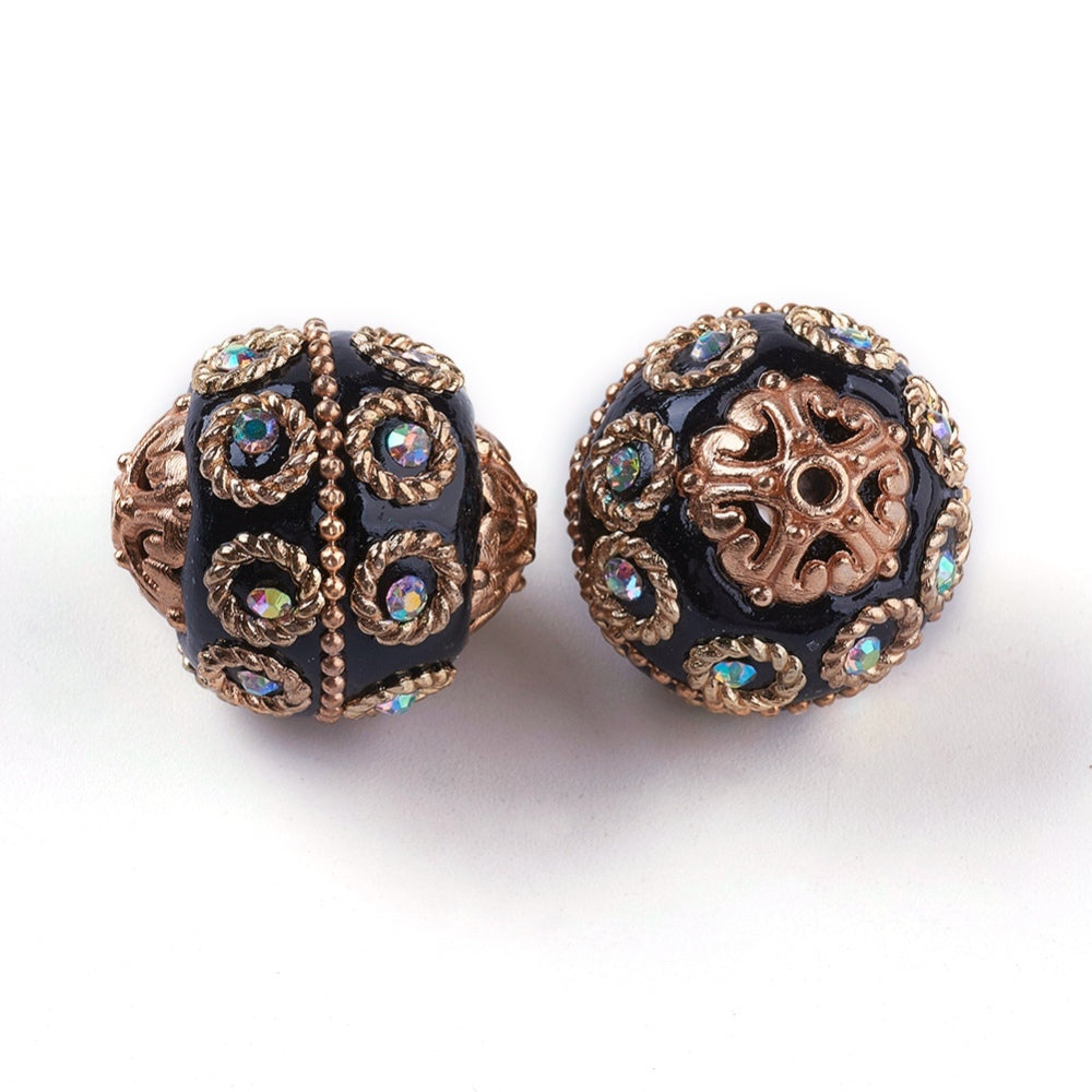 Indonesia Bead Black/Gold