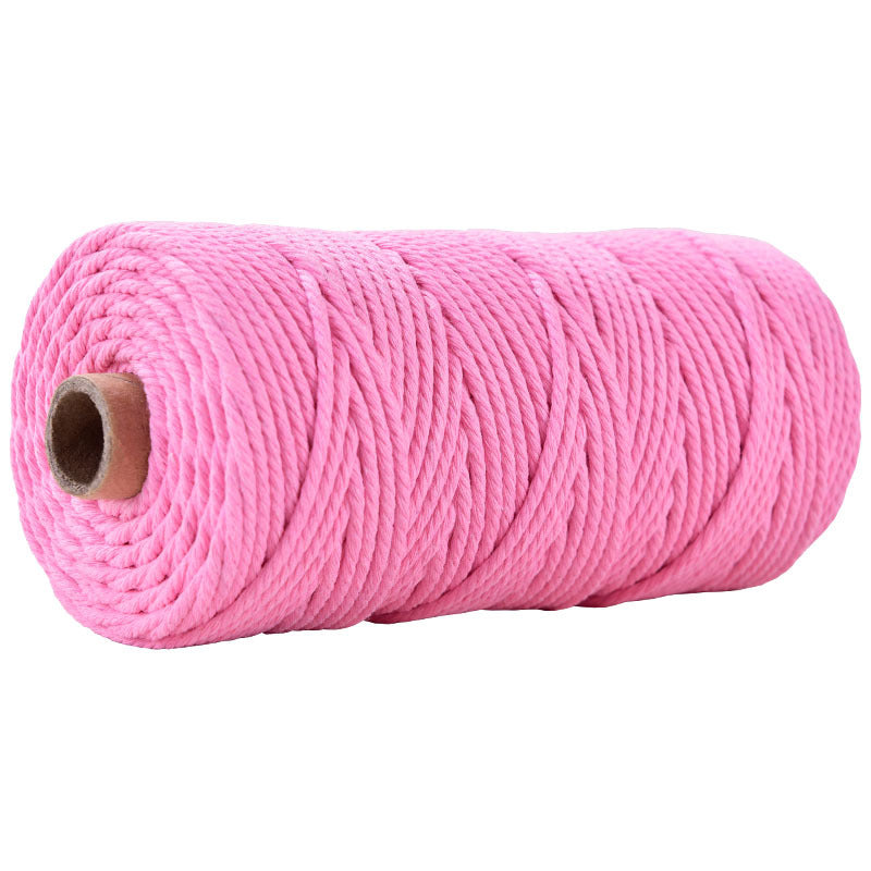 Macrame Cotton Cord Hot Pink 3MM Twist 100M