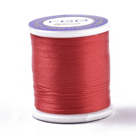Beading Thread Nylon 0.1MM Red 50m - Alberta Bead Store