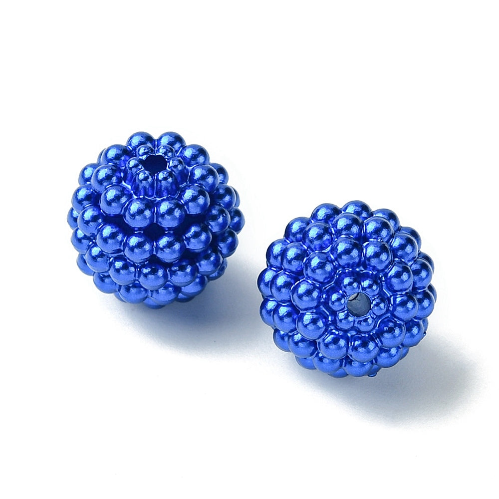 Acrylic Berry Bead Blue 12MM 1pc