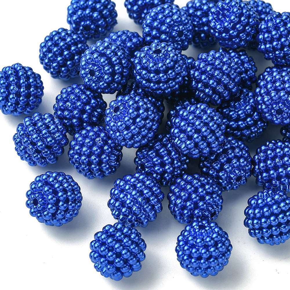 Acrylic Berry Bead Blue 12MM 1pc