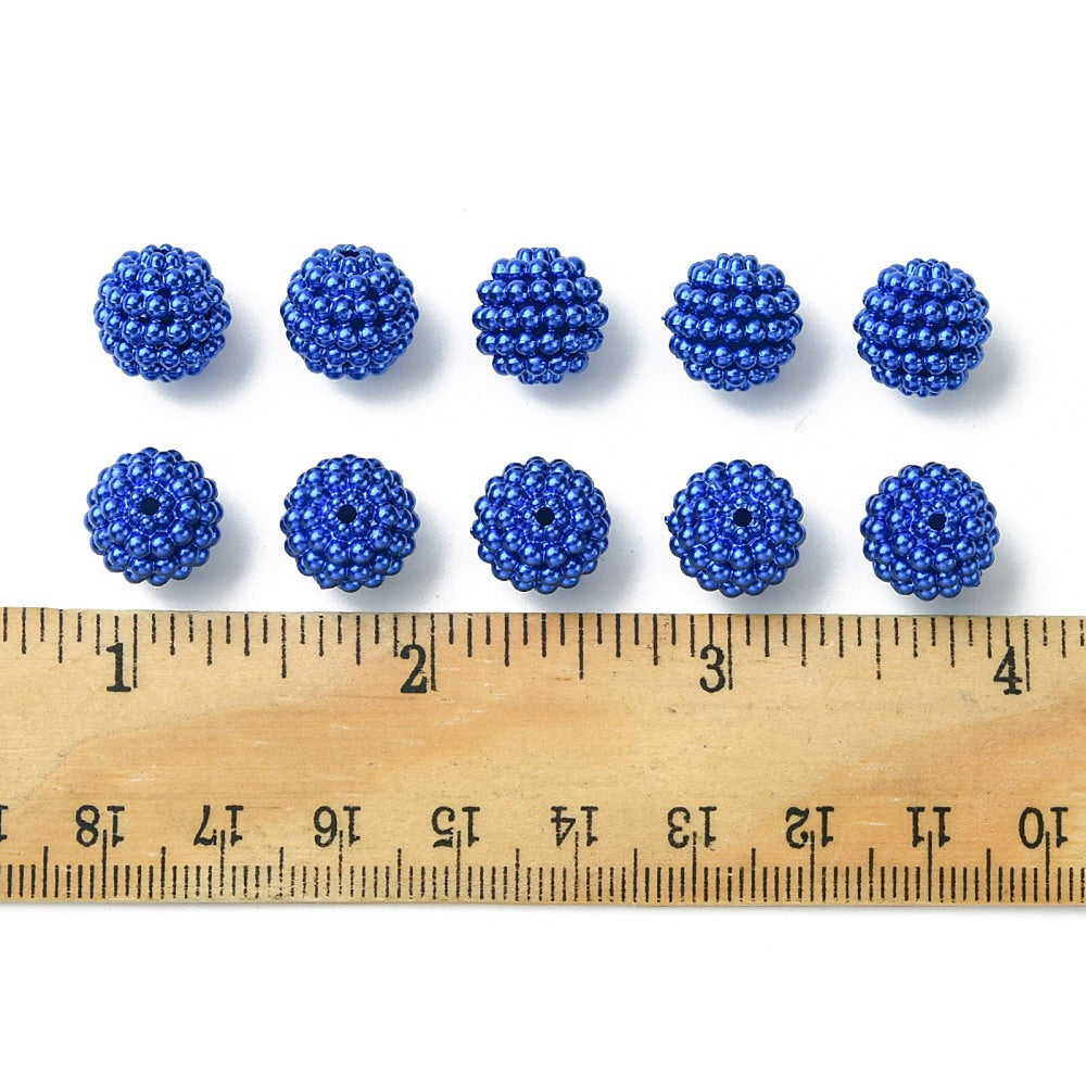 Acrylic Berry Bead Blue 12MM 1pc