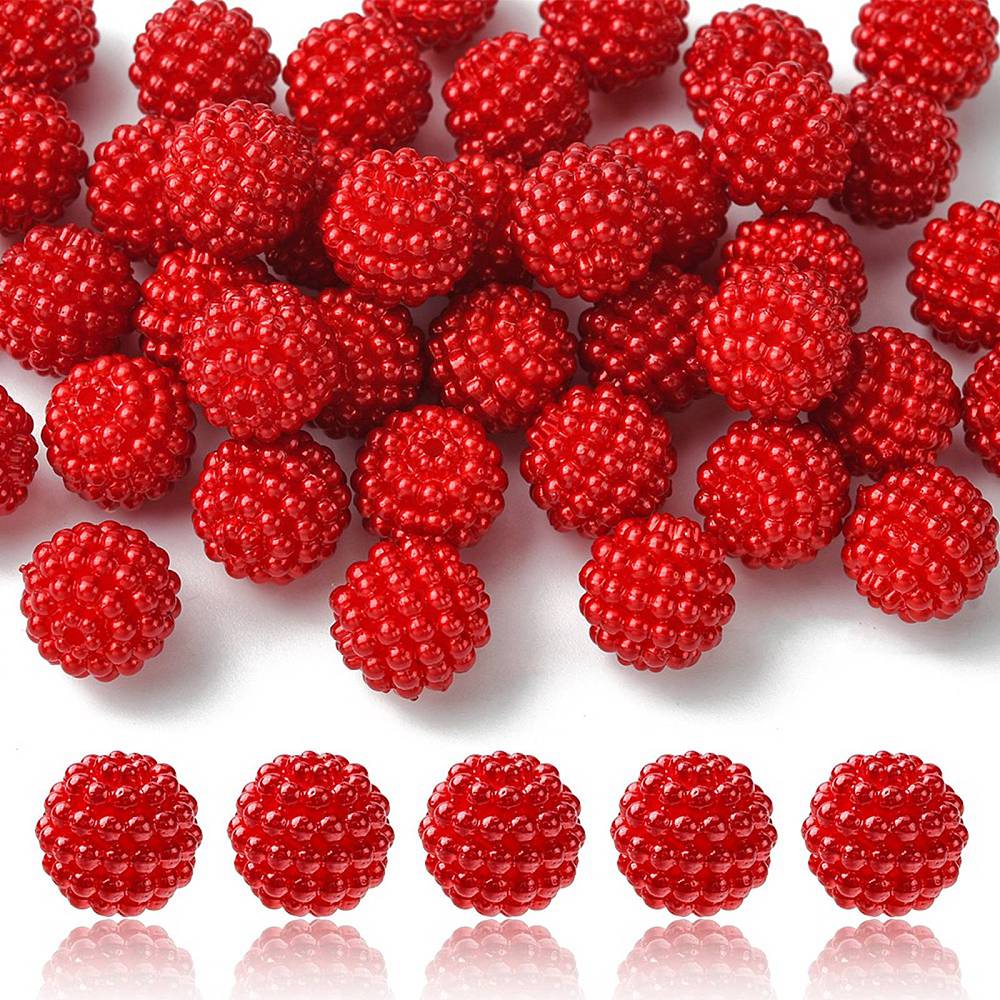 Acrylic Berry Bead Red 12MM 1pc