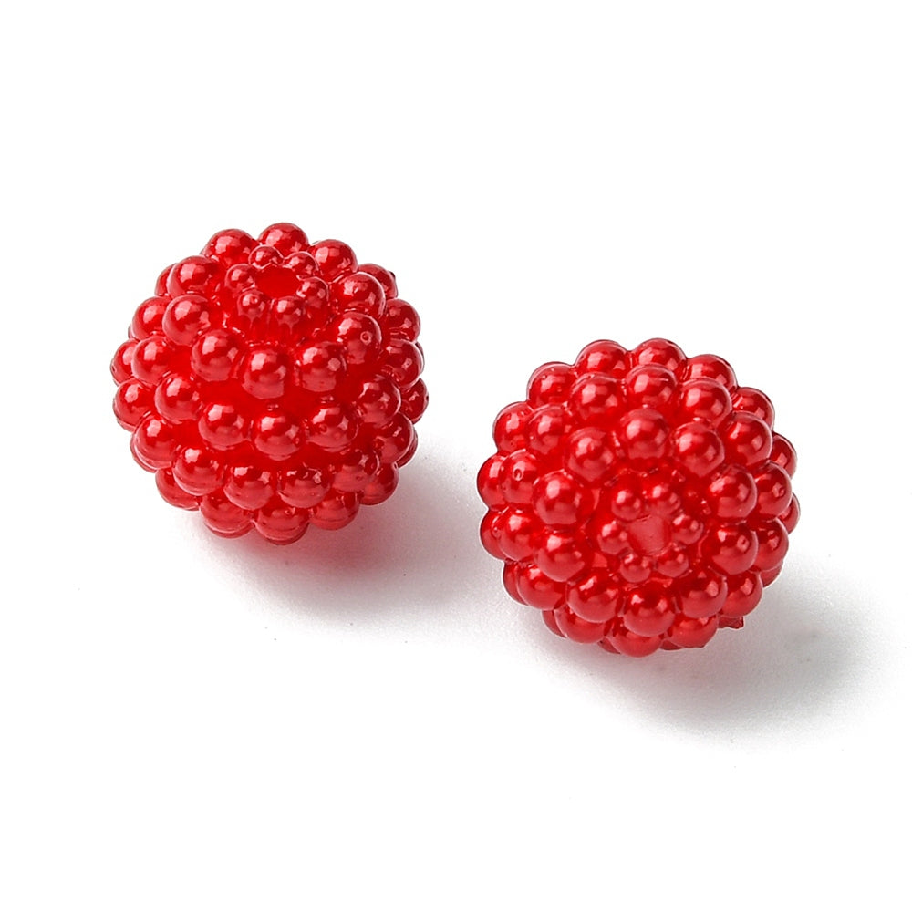 Acrylic Berry Bead Red 12MM 1pc