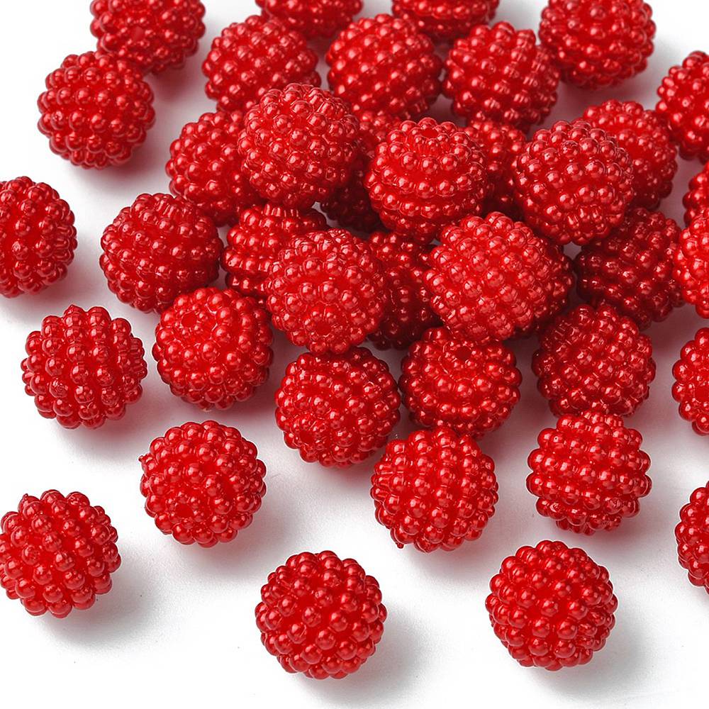 Acrylic Berry Bead Red 12MM 1pc