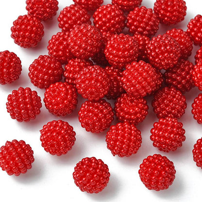 Acrylic Berry Bead Red 12MM 1pc