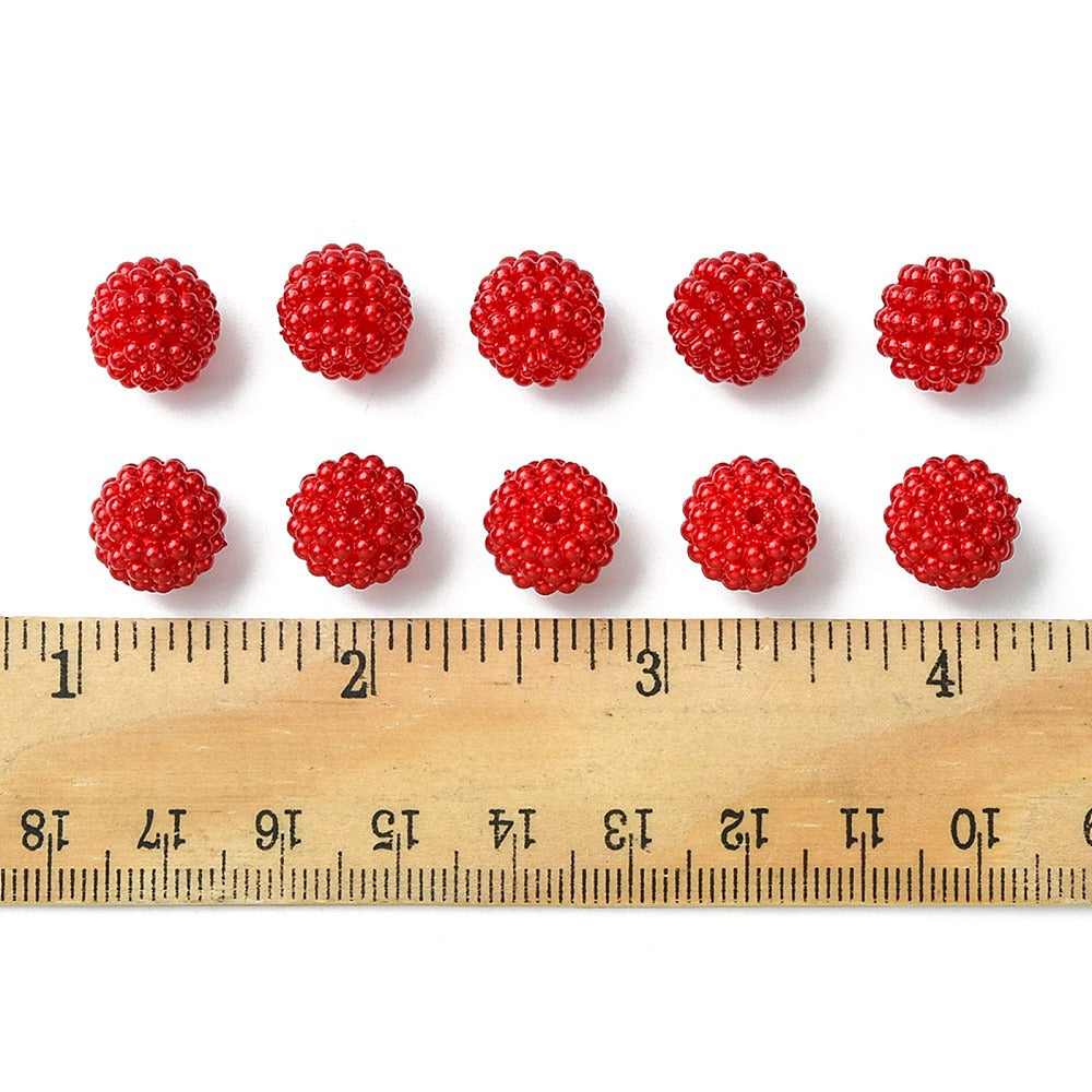 Acrylic Berry Bead Red 12MM 1pc