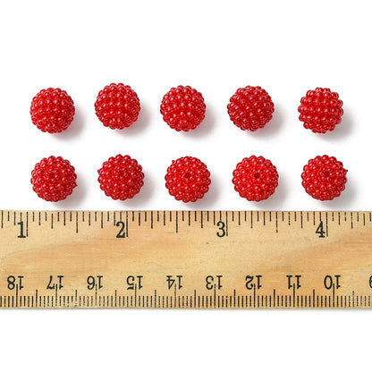 Acrylic Berry Bead Red 12MM 1pc