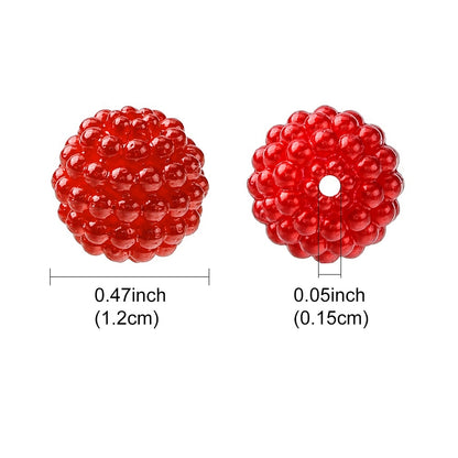 Acrylic Berry Bead Red 12MM 1pc