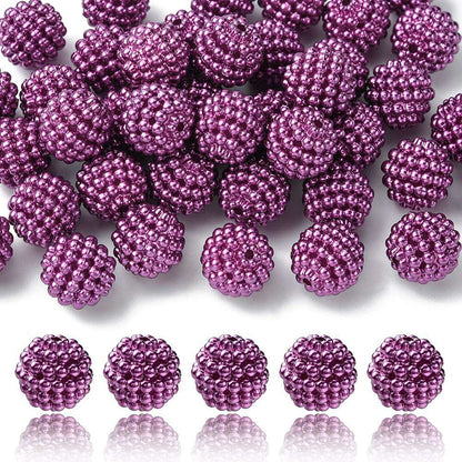 Acrylic Berry Bead Purple 12MM 1pc
