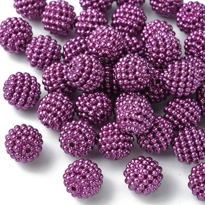Acrylic Berry Bead Purple 12MM 1pc