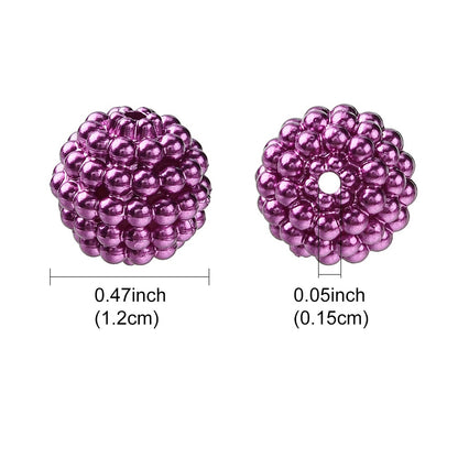 Acrylic Berry Bead Purple 12MM 1pc
