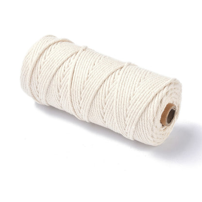 Macrame Cotton Cord Beige 3MM Twist 100M
