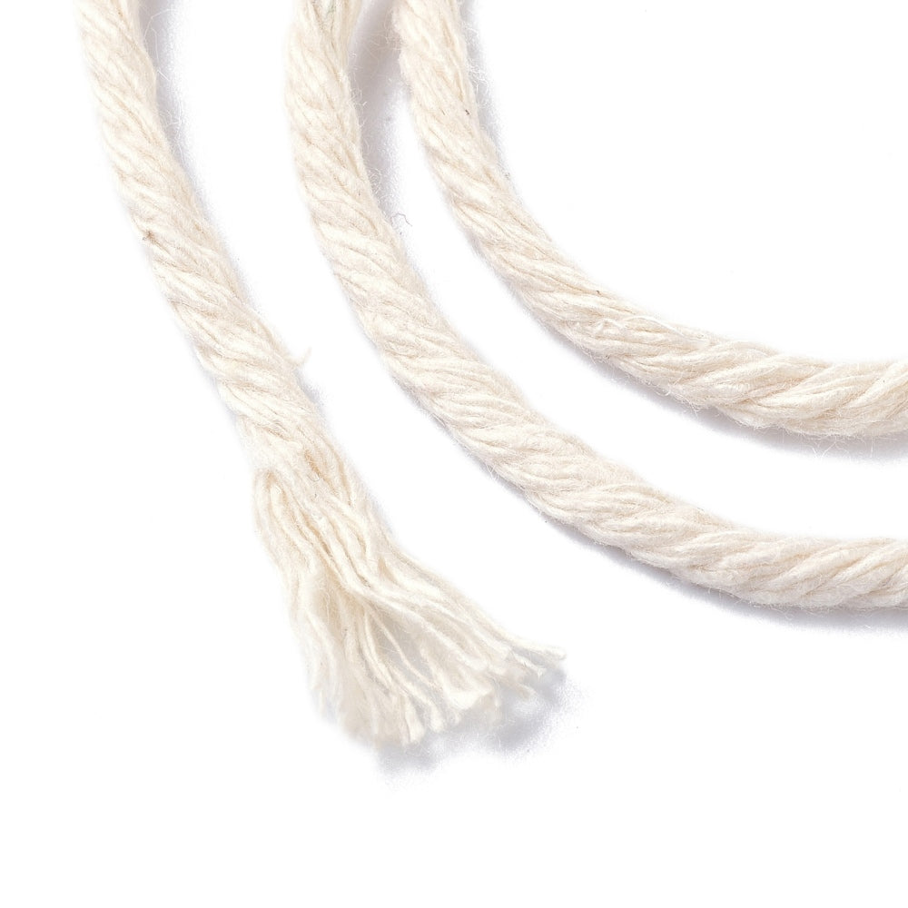 Macrame Cotton Cord Beige 3MM Twist 100M