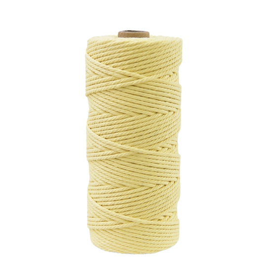 Macrame Cotton Cord Yellow 3MM Twist 100M