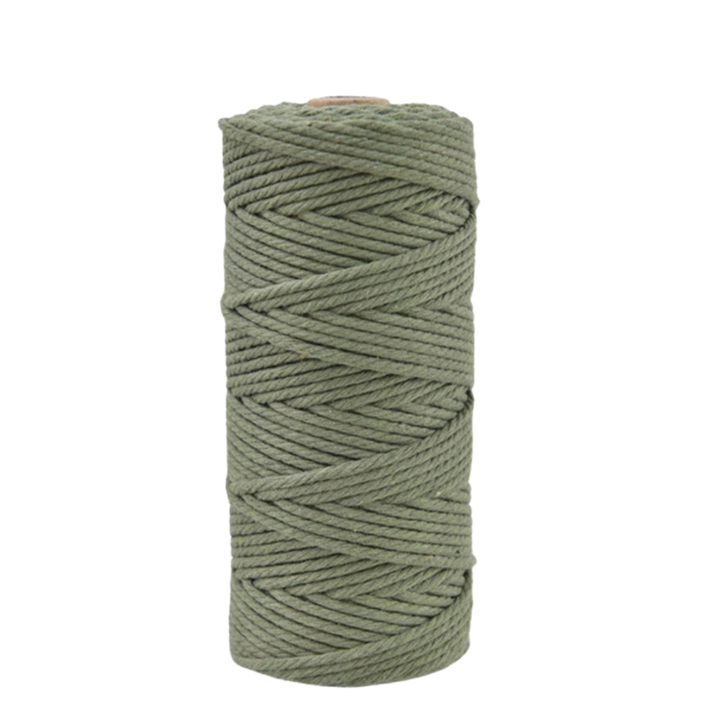 Macrame Cotton Cord Olive Drab 3MM Twist 100M