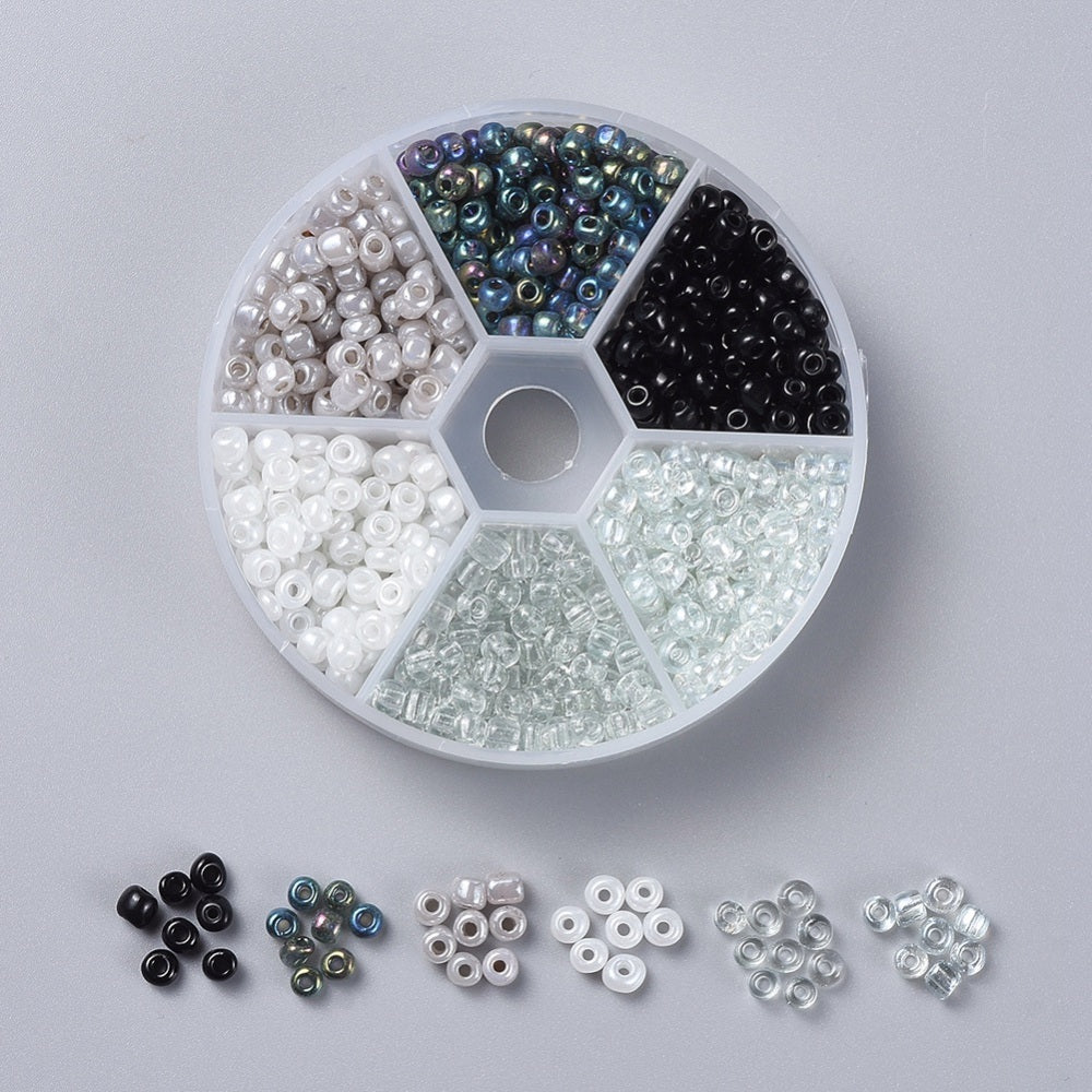 Glass Seed Bead Black Kit  6/0