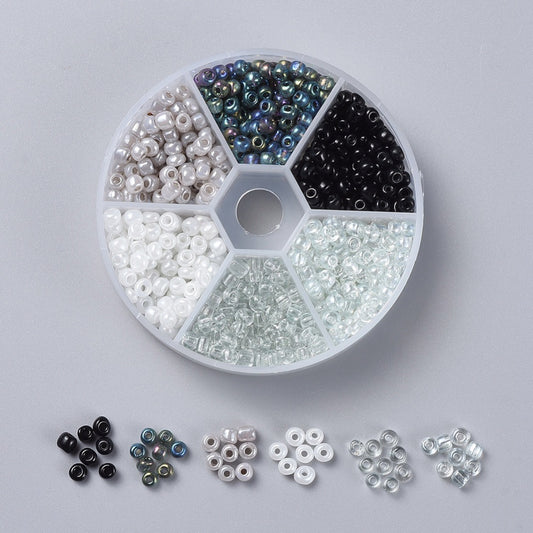 Glass Seed Bead Black Kit  6/0