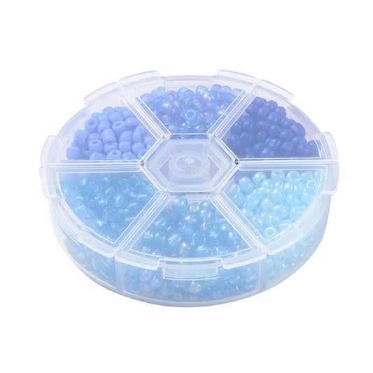 Glass Seed Bead Blue Kit  6/0