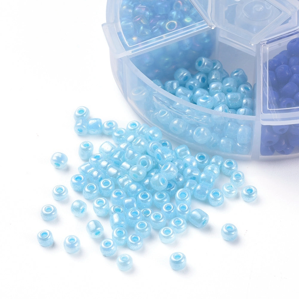 Glass Seed Bead Blue Kit  6/0