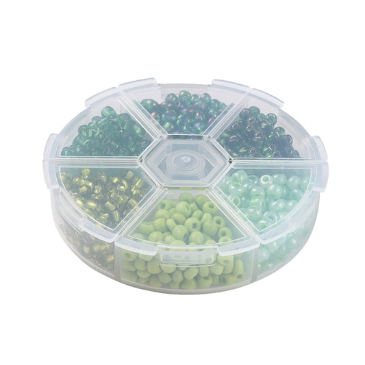 Glass Seed Bead Green Kit  6/0