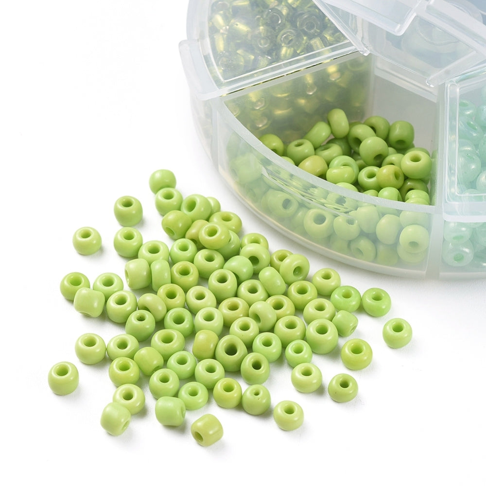 Glass Seed Bead Green Kit  6/0