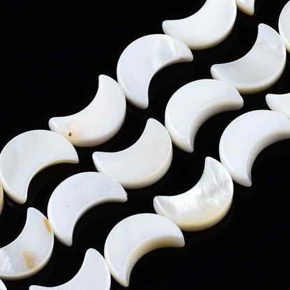 Shell Bead Crescent Moon 11x9mm hole 0.8mm 1pc