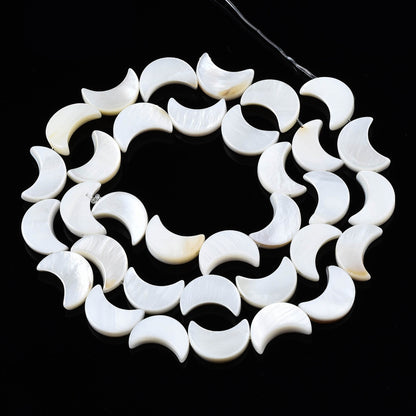 Shell Bead Crescent Moon 11x9mm hole 0.8mm 1pc