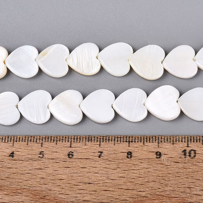 Perle Coquillage Lèvre Noire Forme Cœur 15MM 3pc