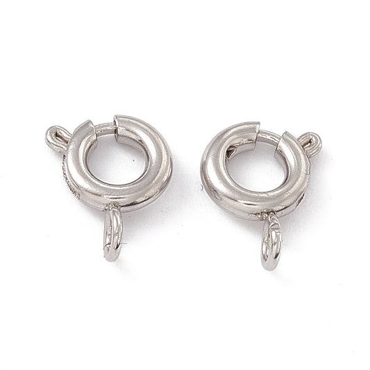 Spring Ring Clasps 204SS Steel Color 6x1.5mm 5pc