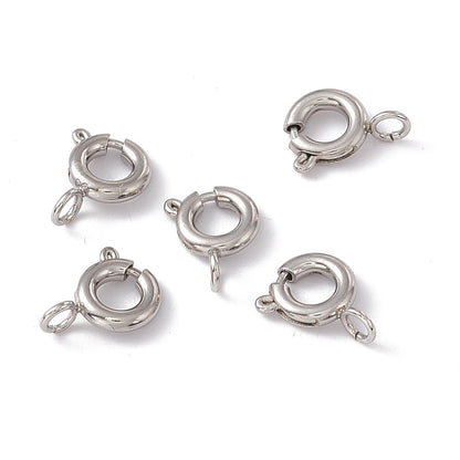 Spring Ring Clasps 204SS Steel Color 6x1.5mm 5pc