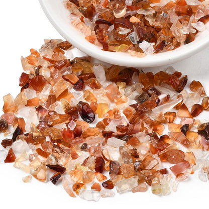 Carnelian Gemstone Chip Beads No Hole 20g