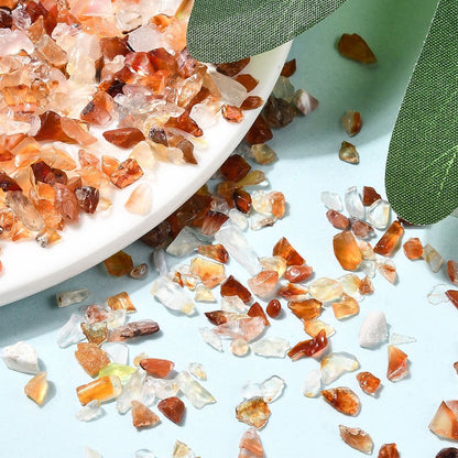 Carnelian Gemstone Chip Beads No Hole 20g