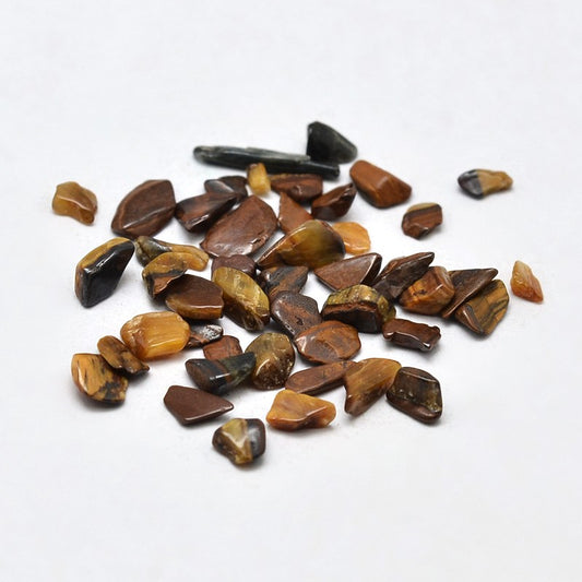 Tiger Eye Gemstone Chip Beads No Hole 20g