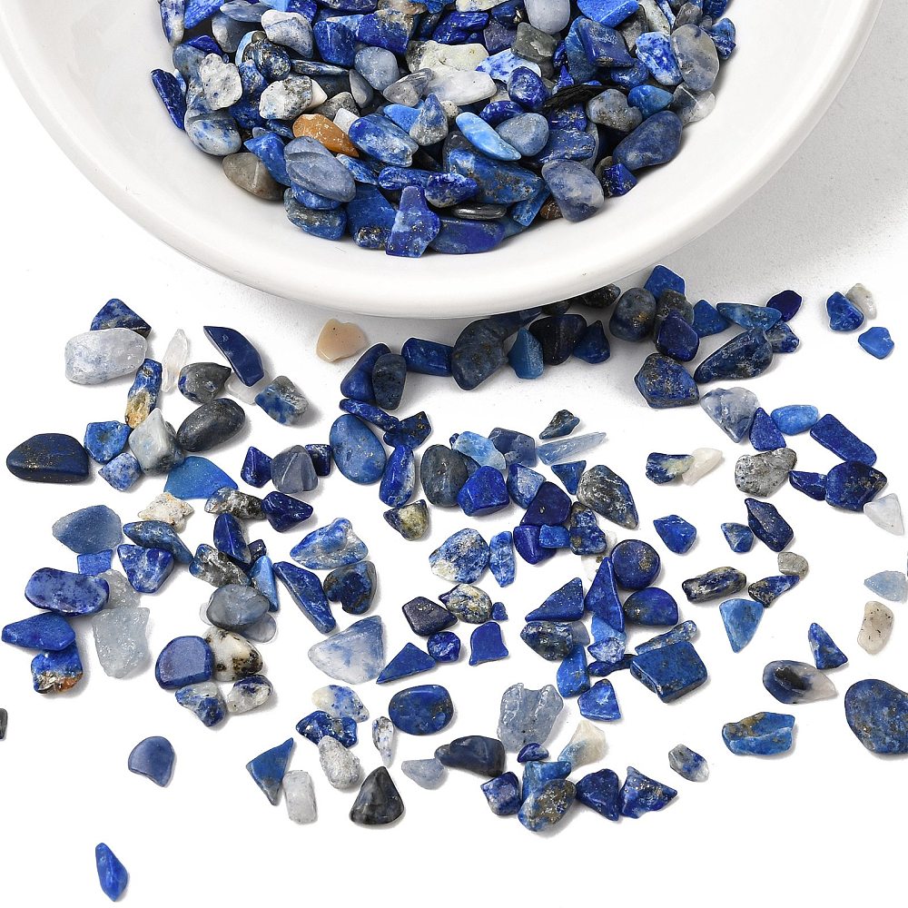 Lapis Lazuli Gemstone Chip Beads No Hole 20g