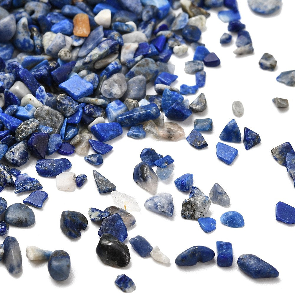 Lapis Lazuli Gemstone Chip Beads No Hole 20g